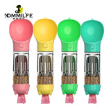 KOMMILIFE Portable Cat Dog Water Bottle Food Feeder Drinker Poop Dispenser 3 In 1 Leak-proof Multifunctional Dog Waterer Bottle - Unbox Gem