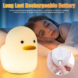 Cute Duck Led Night Light USB Silicone Touch Sensor For Kids Children Bedroom Bedside Saving Dimmable Table Lamp Home Decoration - Unbox Gem