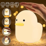 Cute Duck Led Night Light USB Silicone Touch Sensor For Kids Children Bedroom Bedside Saving Dimmable Table Lamp Home Decoration - Unbox Gem