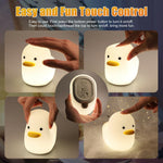 Cute Duck Led Night Light USB Silicone Touch Sensor For Kids Children Bedroom Bedside Saving Dimmable Table Lamp Home Decoration - Unbox Gem