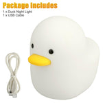 Cute Duck Led Night Light USB Silicone Touch Sensor For Kids Children Bedroom Bedside Saving Dimmable Table Lamp Home Decoration - Unbox Gem