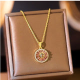 Spinning Sunflower Pendant Necklace - Unbox Gem