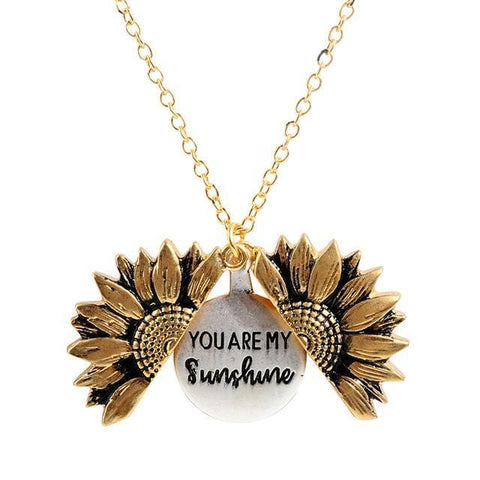 'You Are My Sunshine' Sunflower Locket - Charge Trend